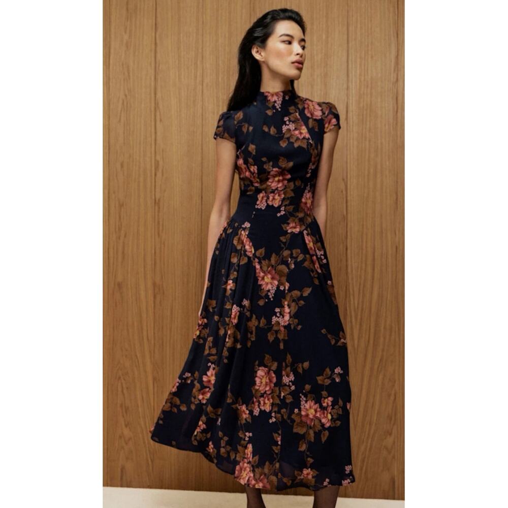 NEW Reformation Maven Floral Print Maxi Dress Size 4
